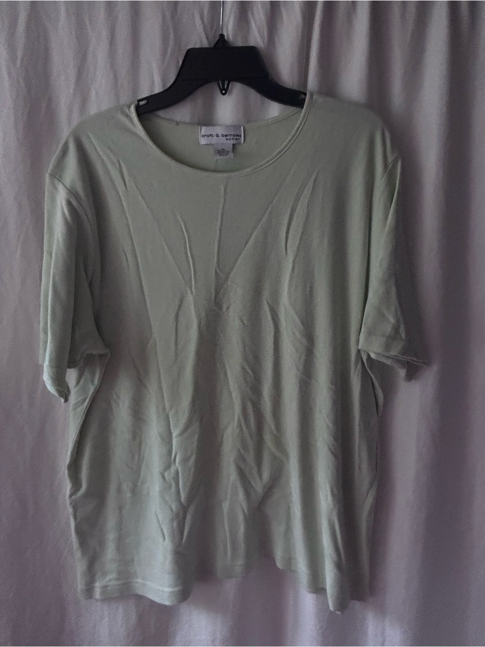croft & barrow Mint Green Short Sleeve Crewneck Top